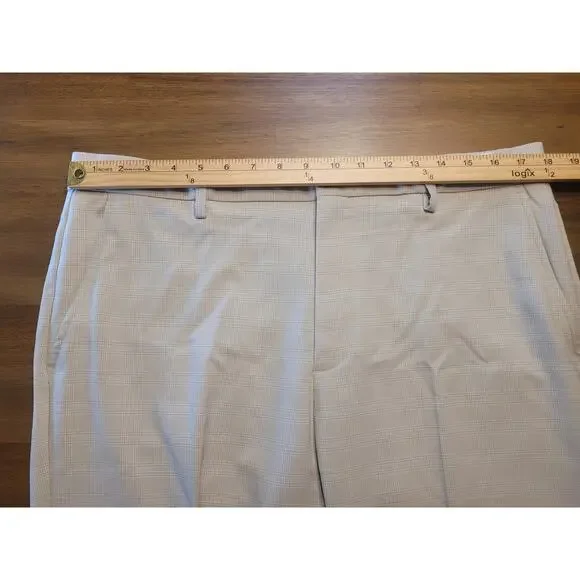Greg Norman Men’s 36 Pants Check Golf Performance Travel Resort Athleisure